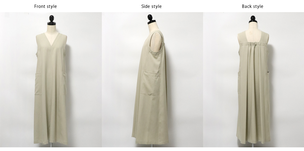 lelill レリル　2wayタックロングワンピース　手洗い　ノンアイロン 雑貨のお店セレクト・ペンギン-長く使える「いいもの」を！